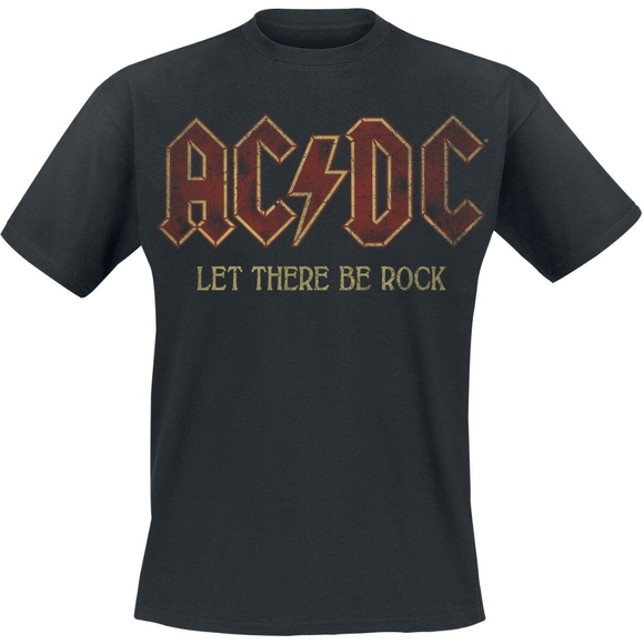 AC/DC Sounds Light Drums Guitar T-Shirt black - Picture 1 of 3